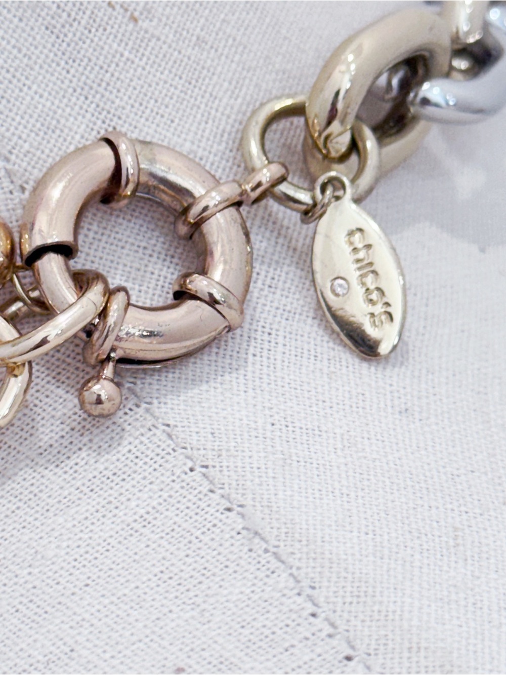 Chicos two tone chunky link statement necklace - Picture 7 of 11